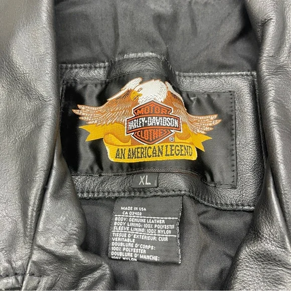 Harley-Davidson Black and Silver Bomber Jacket - Picture 2 of 9